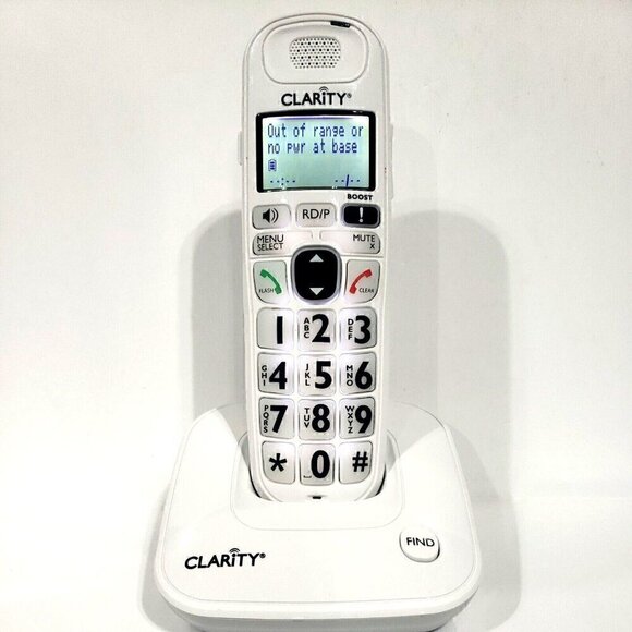 Clarity D704 Big Button Loud Amplified Cordless Phone Handheld  Charge Base Only - Picture 1 of 16